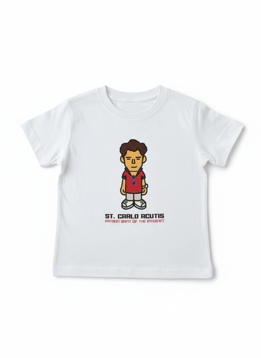 St. Carlo Acutis - Kids Tee White