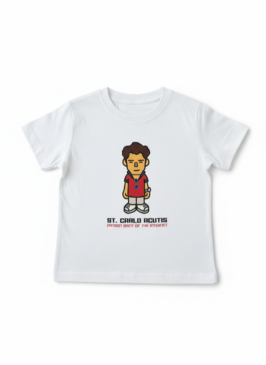 St. Carlo Acutis - Kids Tee White