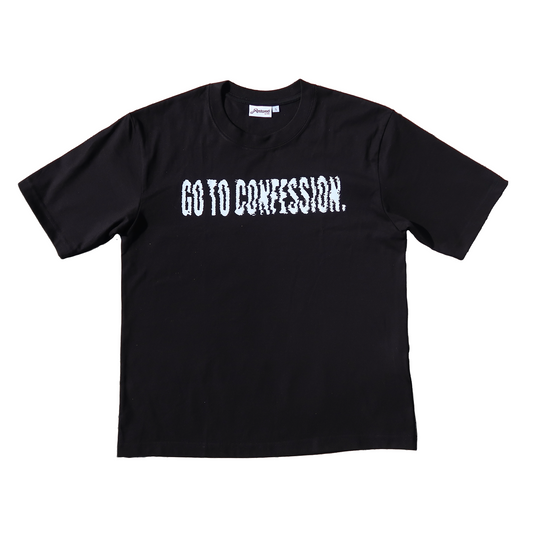 "GO TO CONFESSION" Tee - BLACK