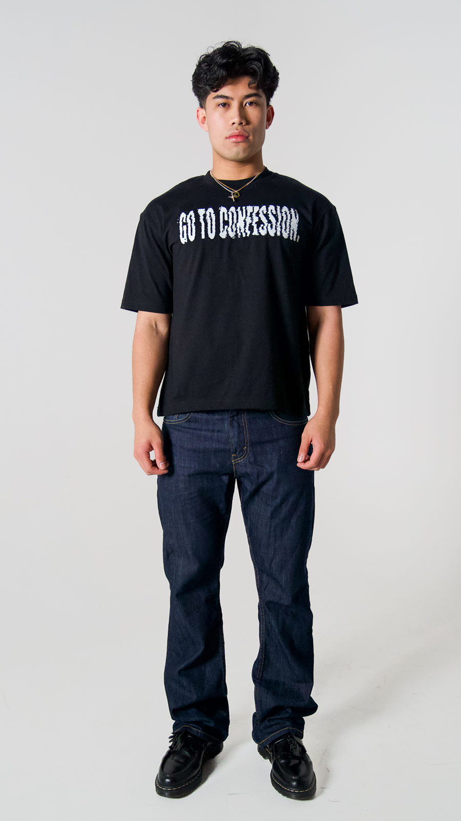 "GO TO CONFESSION" Tee - BLACK