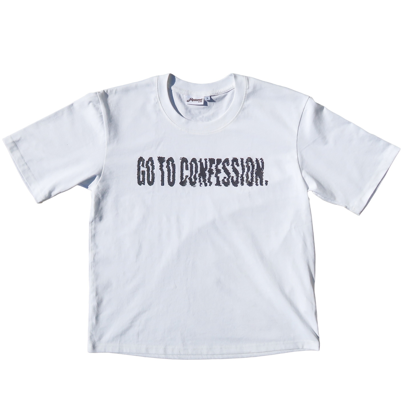 "GO TO CONFESSION" Tee - WHITE